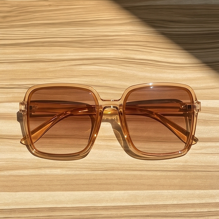 Honey Shine – Lunettes Transparentes Ambrées