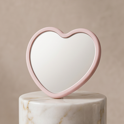 HeartPocket– Miroirs Compacts (Design Cœur & Ruban)