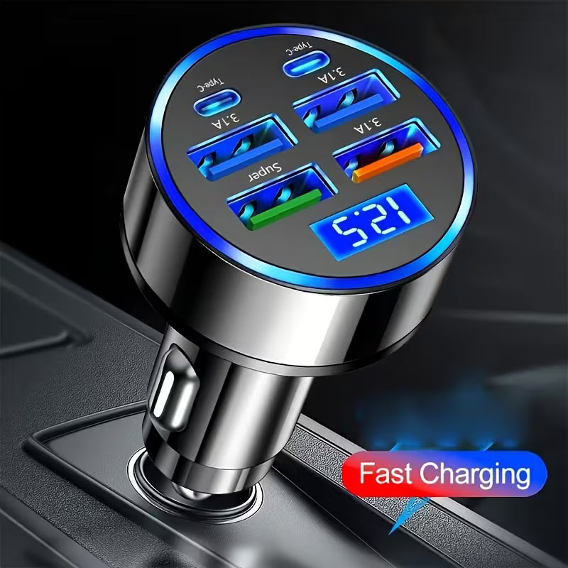 PowerDrive 4 – Chargeur Voiture 4 Ports Rapide PD & QC3.0