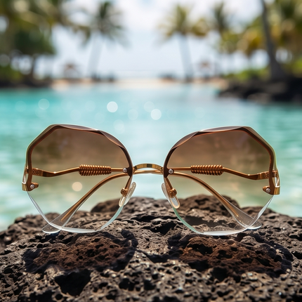 Lunettes de Soleil Femme – Style Vintage Carré Iconique Élégante