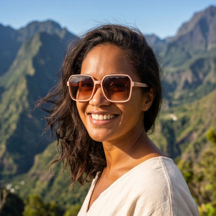 Caramel Sweet Glow – Lunettes Marron Dégradé