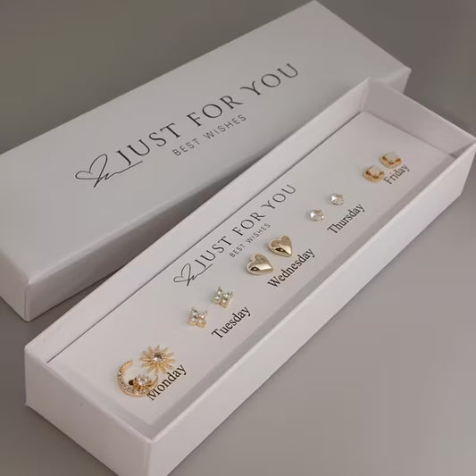 Écrin Céleste – Coffret Bijoux 5 Paires
