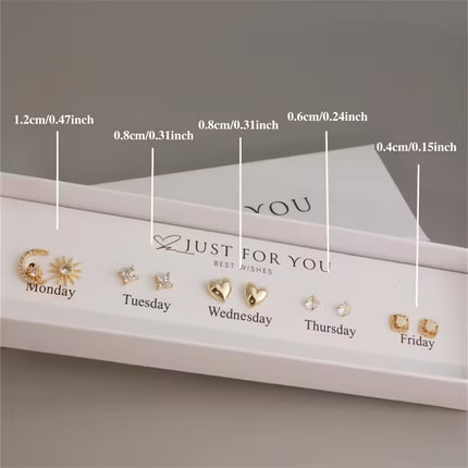 Écrin Céleste – Coffret Bijoux 5 Paires