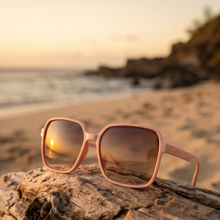 Caramel Sweet Glow – Lunettes Marron Dégradé