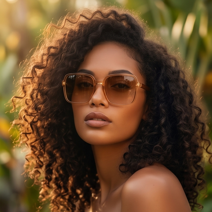 Honey Shine – Lunettes Transparentes Ambrées