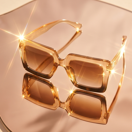 Golden Frame – Lunettes Marron & Doré