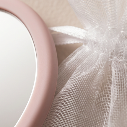 HeartPocket– Miroirs Compacts (Design Cœur & Ruban)