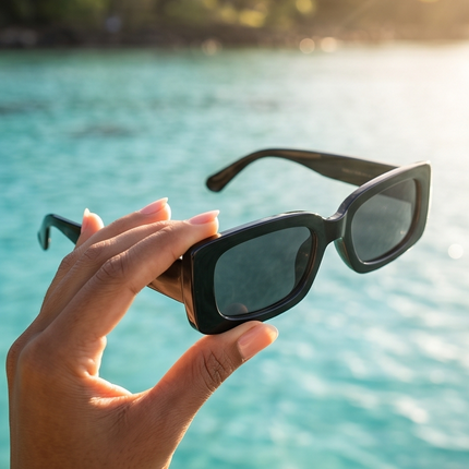 Lunettes mode rétro noires – Style Classique
