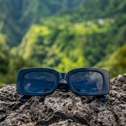 Lunettes mode rétro noires – Style Classique