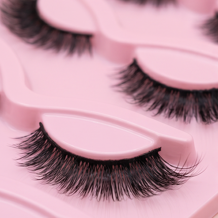 Faux Cils Effet Naturel Wispy – Demi-Longueur & Finition douce vison look