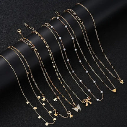 SummerWings – 7 Modèles de Colliers doré - Vendu 1pcs