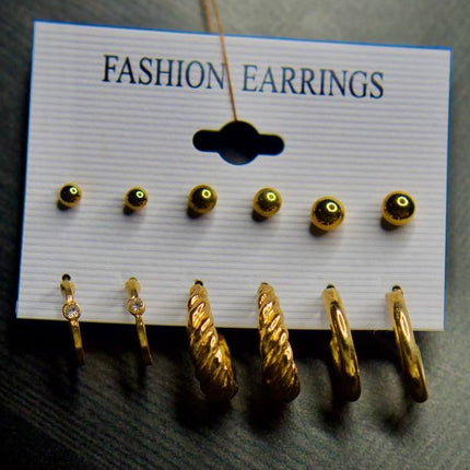 Clara | Boucle d'oreille - 6 paires