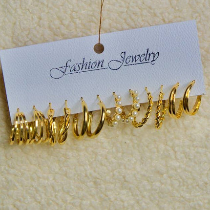 Aphrodite – Lot de 6 paires de boucles d’oreilles