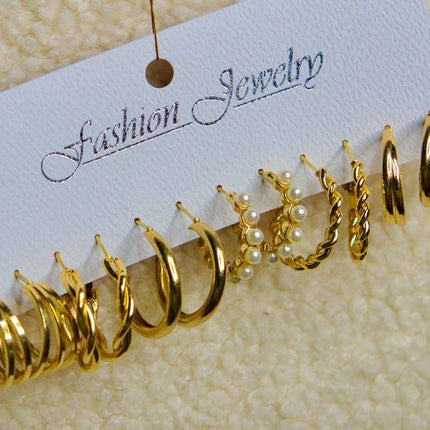 Aphrodite – Lot de 6 paires de boucles d’oreilles