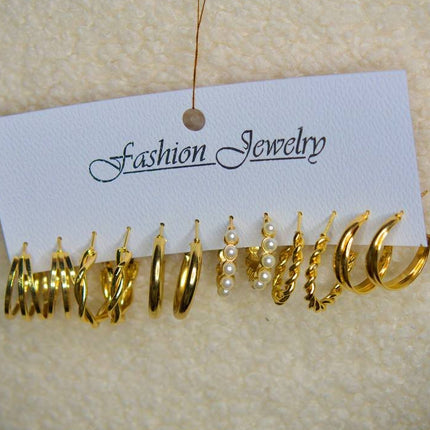 Aphrodite – Lot de 6 paires de boucles d’oreilles