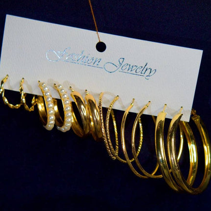Aurora – Lot de 6 paires de boucles d’oreilles