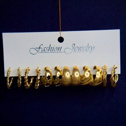 Victoria – Lot de 6 paires de boucles d’oreilles
