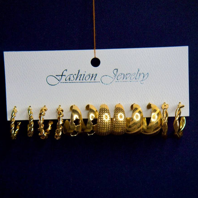 Victoria – Lot de 6 paires de boucles d’oreilles