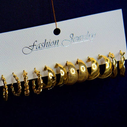 Victoria – Lot de 6 paires de boucles d’oreilles