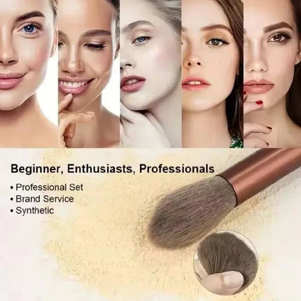 Ensemble de Pinceaux Maquillage Premium (13 pièces) – Douceur Absolue & Finition Parfaite