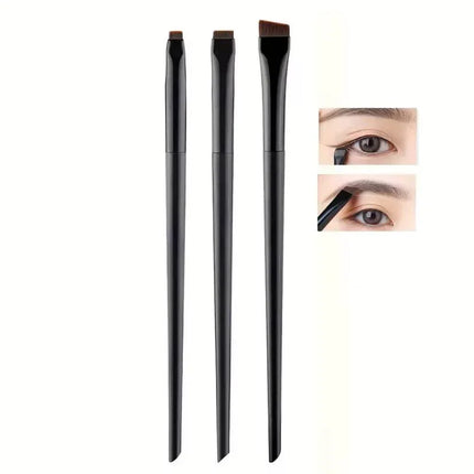 Set de 3 Pinceaux Précision – Eyeliner, Sourcils & Ombre à Paupières
