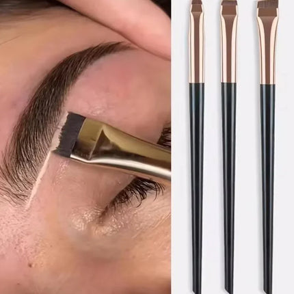 Set de 3 Pinceaux Précision – Eyeliner, Sourcils & Ombre à Paupières