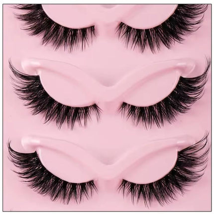 Faux-Cils Manga Look – Longueur Naturelle & Effet Œil Ailé | Lot de 5 Paires