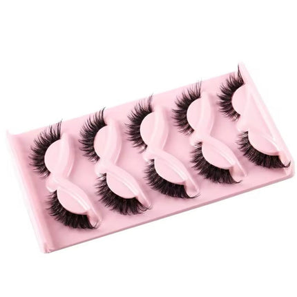 Faux-Cils Manga Look – Longueur Naturelle & Effet Œil Ailé | Lot de 5 Paires