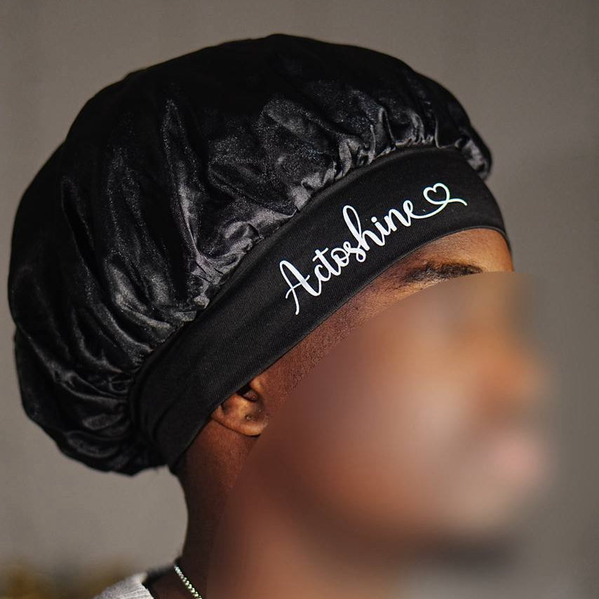 Nuit Royale – Bonnet de Soin en Satin & Polyester