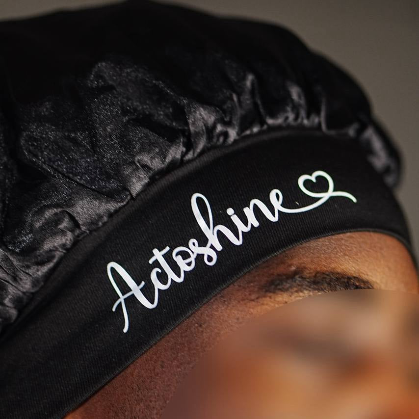 Nuit Royale – Bonnet de Soin en Satin & Polyester