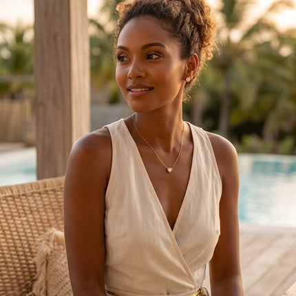 Juliana | Ensemble de bijoux - Collier & Boucle d'oreille en forme de cœur