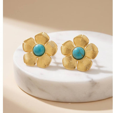 Camélia | Boucle d'oreille tendance - Femme des îles