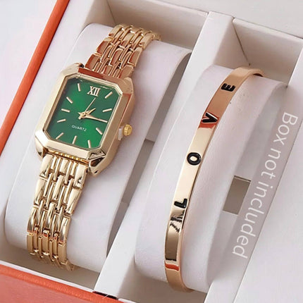 Divéa | Ensemble de Montre & Bracelet pour femme - Chic, Décontracté & Love - 3 Coloris