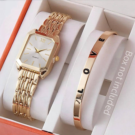 Divéa | Ensemble de Montre & Bracelet pour femme - Chic, Décontracté & Love - 3 Coloris