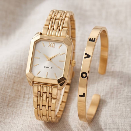 Divéa | Ensemble de Montre & Bracelet pour femme - Chic, Décontracté & Love - 3 Coloris
