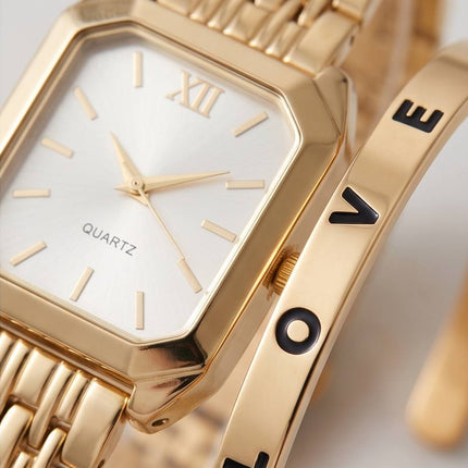 Divéa | Ensemble de Montre & Bracelet pour femme - Chic, Décontracté & Love - 3 Coloris