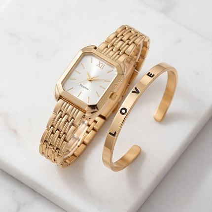 Divéa | Ensemble de Montre & Bracelet pour femme - Chic, Décontracté & Love - 3 Coloris