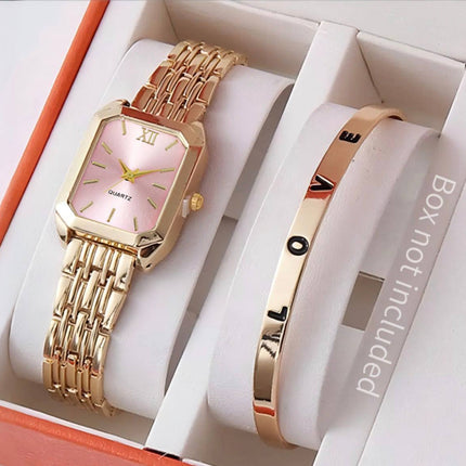 Divéa | Ensemble de Montre & Bracelet pour femme - Chic, Décontracté & Love - 3 Coloris