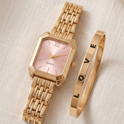 Divéa | Ensemble de Montre & Bracelet pour femme - Chic, Décontracté & Love - 3 Coloris