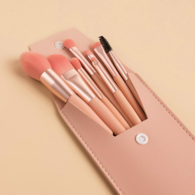 Liora | Lot de 8 pinceaux de maquillage - Fibre artificiel