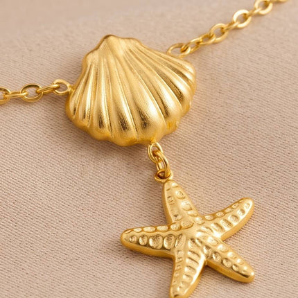 Corélya | Chaine de cheville - Tendence - Etoile de mer & Coquillage