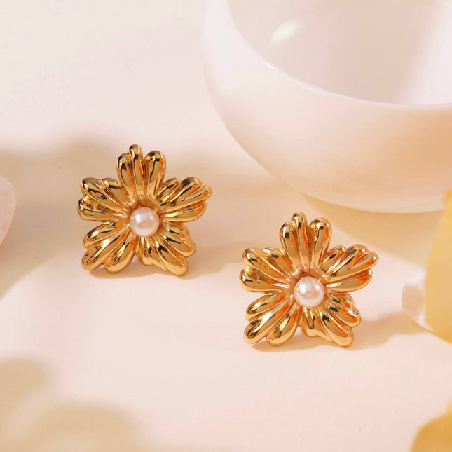 Blooméa | Boucle d'oreille en acier inoxydable - 1 Paire