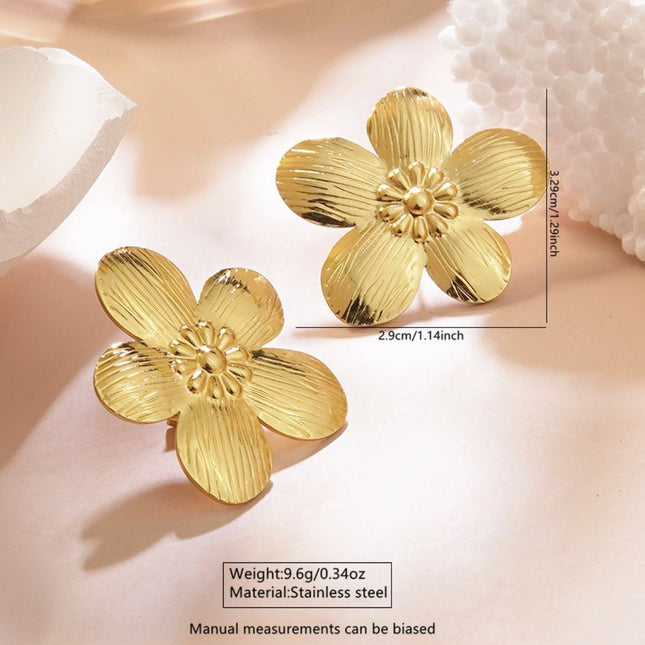Dahloria | Boucle d'oreille en acier inoxydable - 1 Paire