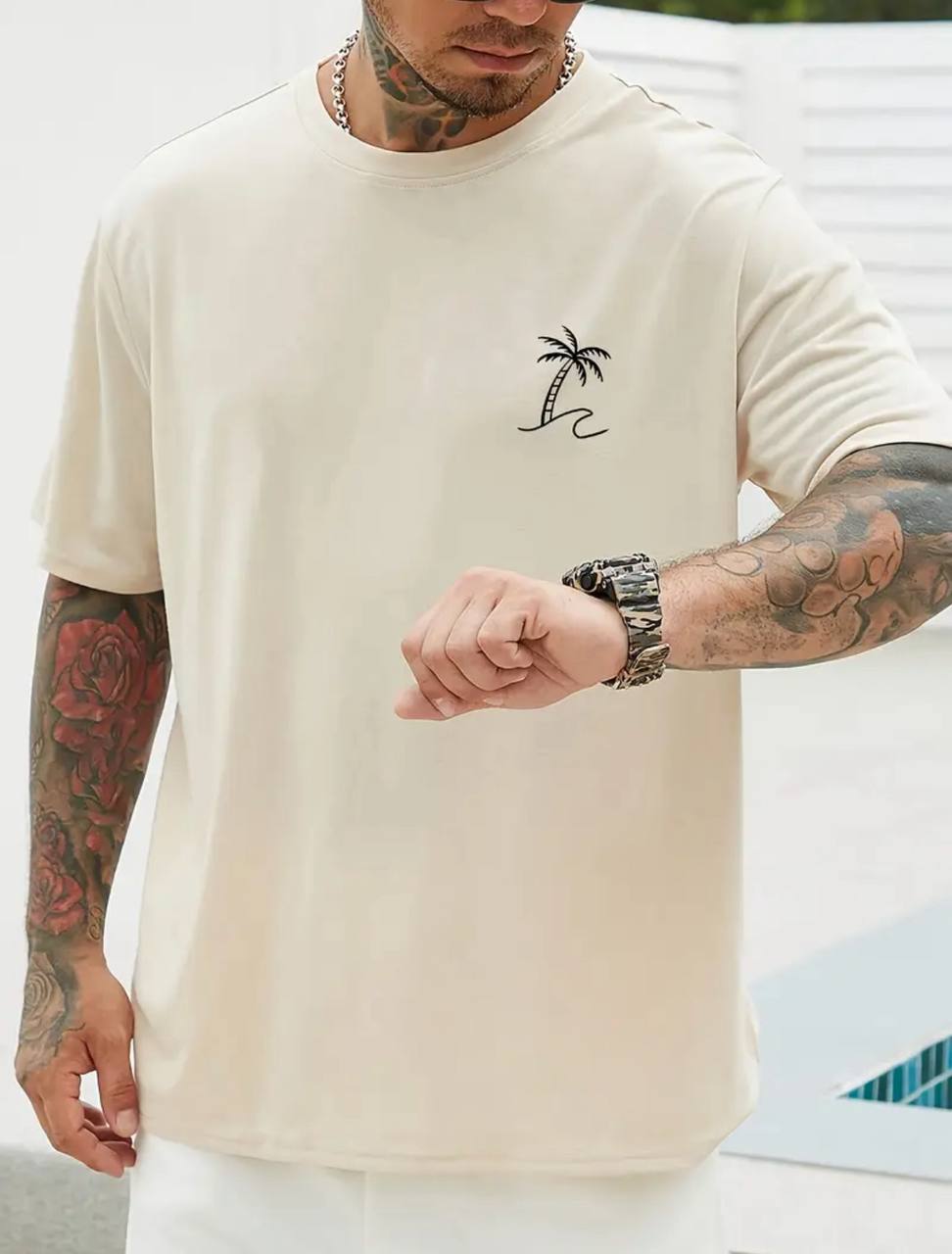 T-shirt homme palm force – Streetwear, virilité & confort estival