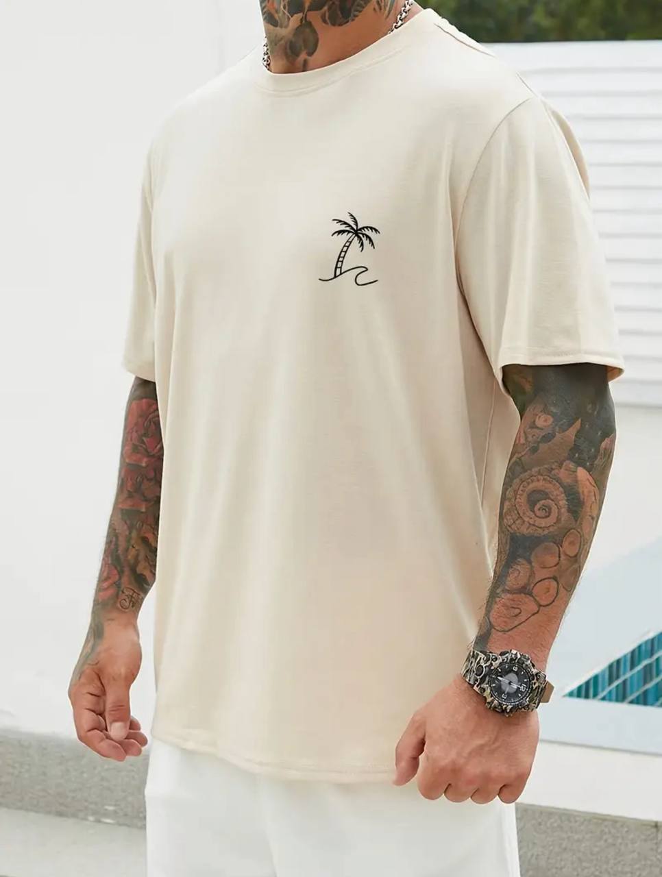 T-shirt homme palm force – Streetwear, virilité & confort estival