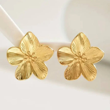 Boucles Élégance Florale – Raffinement Doré & Féminité Naturelle