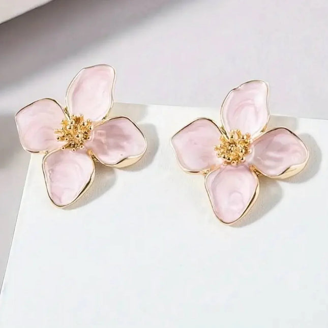 Boucles Rose Pétale – Douceur Florale & Féminité Délicate