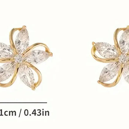 Boucles Fleur de Lumière – Élégance Dorée & Éclat Intemporel
