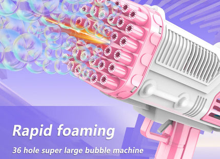 Pistolet à bulles automatique - Rocket 36 trous - Machine à bulles de savon - Actoshine