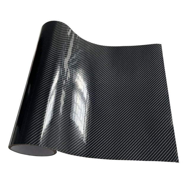 3D Carbone : Fibre vinyle film auto - Adhésif noir brillant, noir mat - Actoshine